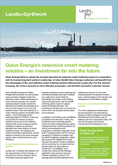 Finland: Oulun Energia’s extensive smart metering solution