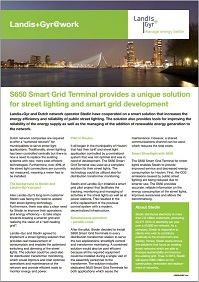  S650 Smart Grid Terminal provides a unique solution for street lighting and smart grid development